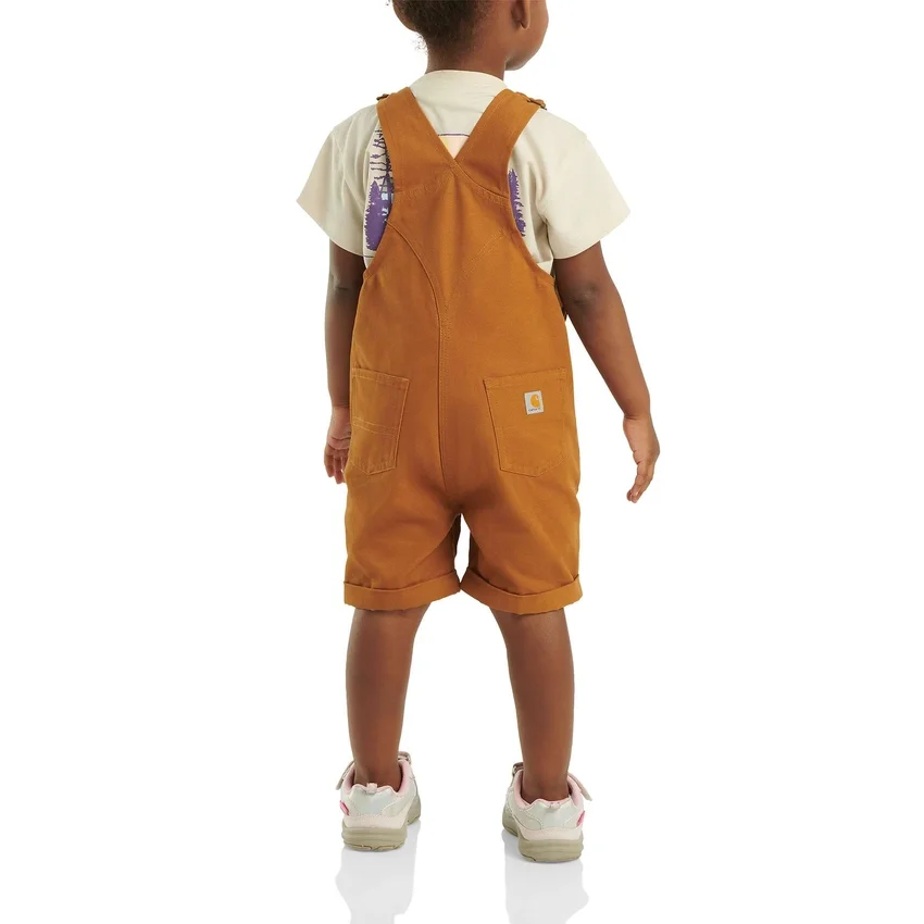 Canvas-Latzhose mit Rüschen vorne für Mädchen (Baby/Kleinkind)