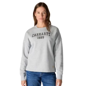 Carhartt 1889 Grafik-Sweatshirt mit Rundhalsausschnitt für Damen, lockere Passform, mittleres Gewicht