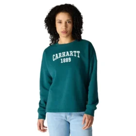 Carhartt 1889 Grafik-Sweatshirt mit Rundhalsausschnitt für Damen, lockere Passform, mittleres Gewicht