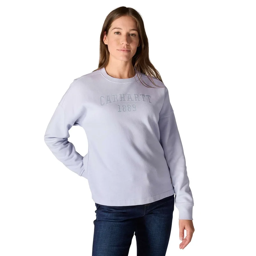 Carhartt 1889 Grafik-Sweatshirt mit Rundhalsausschnitt für Damen, lockere Passform, mittleres Gewicht