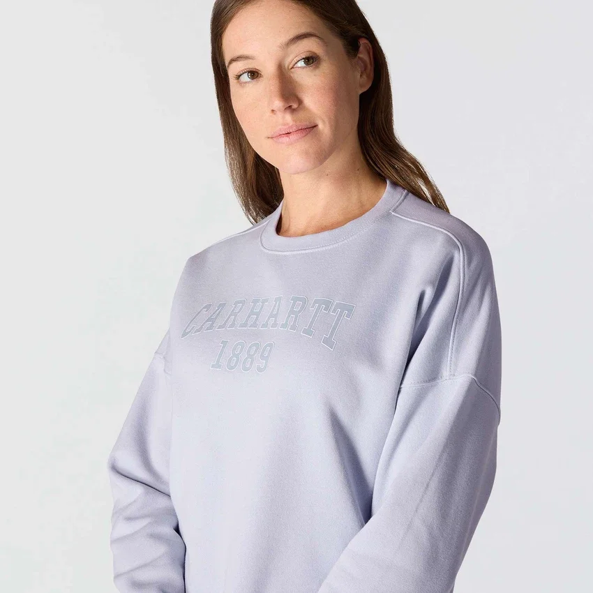 Carhartt 1889 Grafik-Sweatshirt mit Rundhalsausschnitt für Damen, lockere Passform, mittleres Gewicht