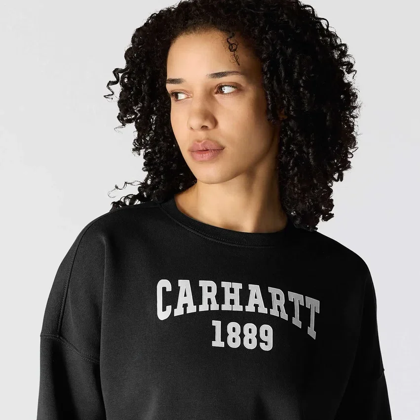 Carhartt 1889 Grafik-Sweatshirt mit Rundhalsausschnitt für Damen, lockere Passform, mittleres Gewicht