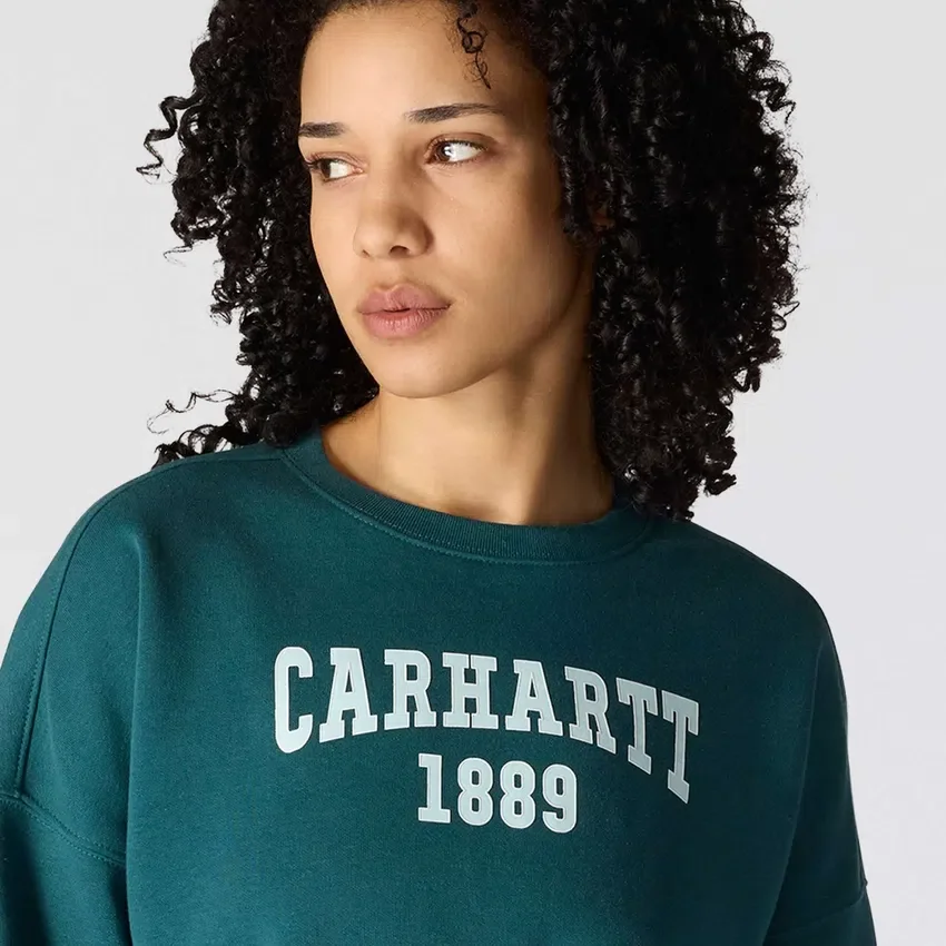 Carhartt 1889 Grafik-Sweatshirt mit Rundhalsausschnitt für Damen, lockere Passform, mittleres Gewicht