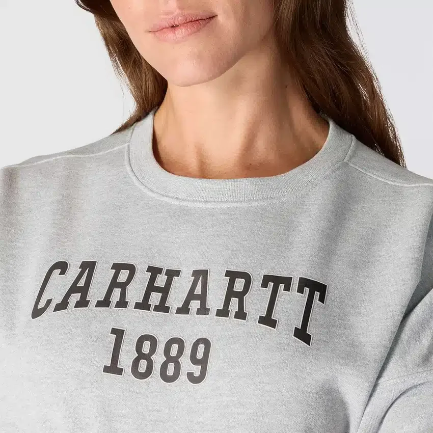 Carhartt 1889 Grafik-Sweatshirt mit Rundhalsausschnitt für Damen, lockere Passform, mittleres Gewicht