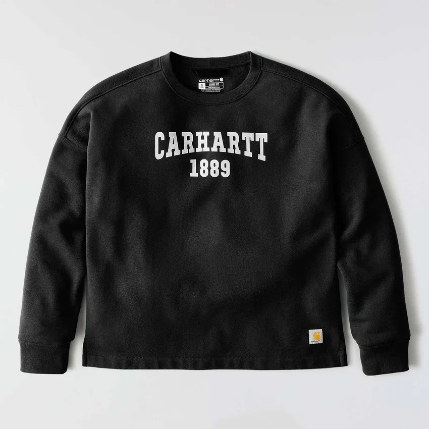 Carhartt 1889 Grafik-Sweatshirt mit Rundhalsausschnitt für Damen, lockere Passform, mittleres Gewicht
