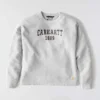 Carhartt 1889 Grafik-Sweatshirt mit Rundhalsausschnitt für Damen, lockere Passform, mittleres Gewicht