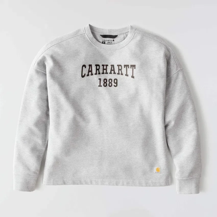 Carhartt 1889 Grafik-Sweatshirt mit Rundhalsausschnitt für Damen, lockere Passform, mittleres Gewicht