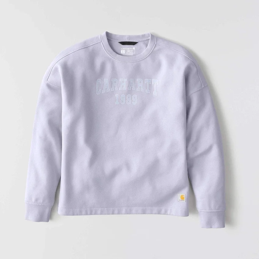 Carhartt 1889 Grafik-Sweatshirt mit Rundhalsausschnitt für Damen, lockere Passform, mittleres Gewicht