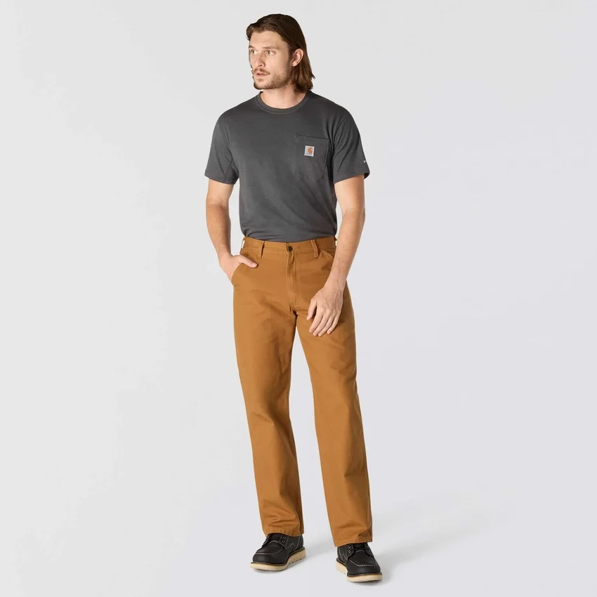 Carhartt B11 Herren-Arbeitshose aus gewaschenem Entenstoff, locker und gerade geschnitten