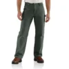 Carhartt B111 Herren-Arbeitshose, locker sitzend, gerade geschnitten, gewaschen, aus Entenstoff, gefüttert