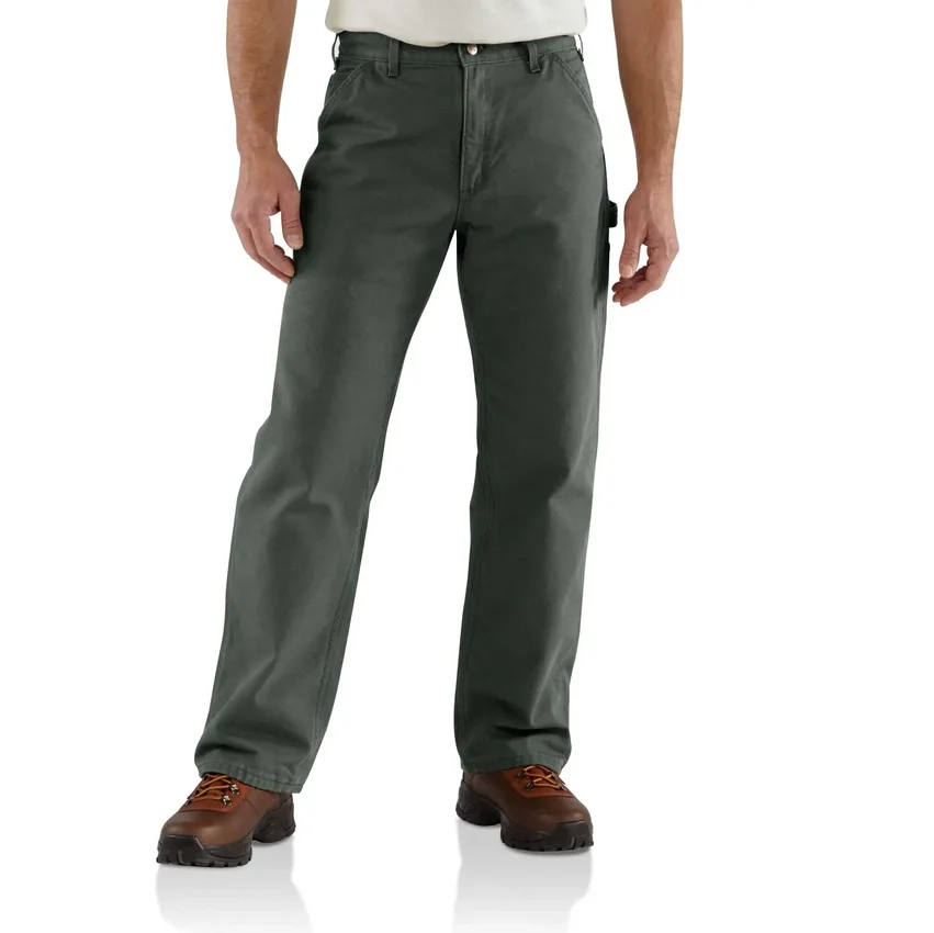 Carhartt B111 Herren-Arbeitshose, locker sitzend, gerade geschnitten, gewaschen, aus Entenstoff, gefüttert