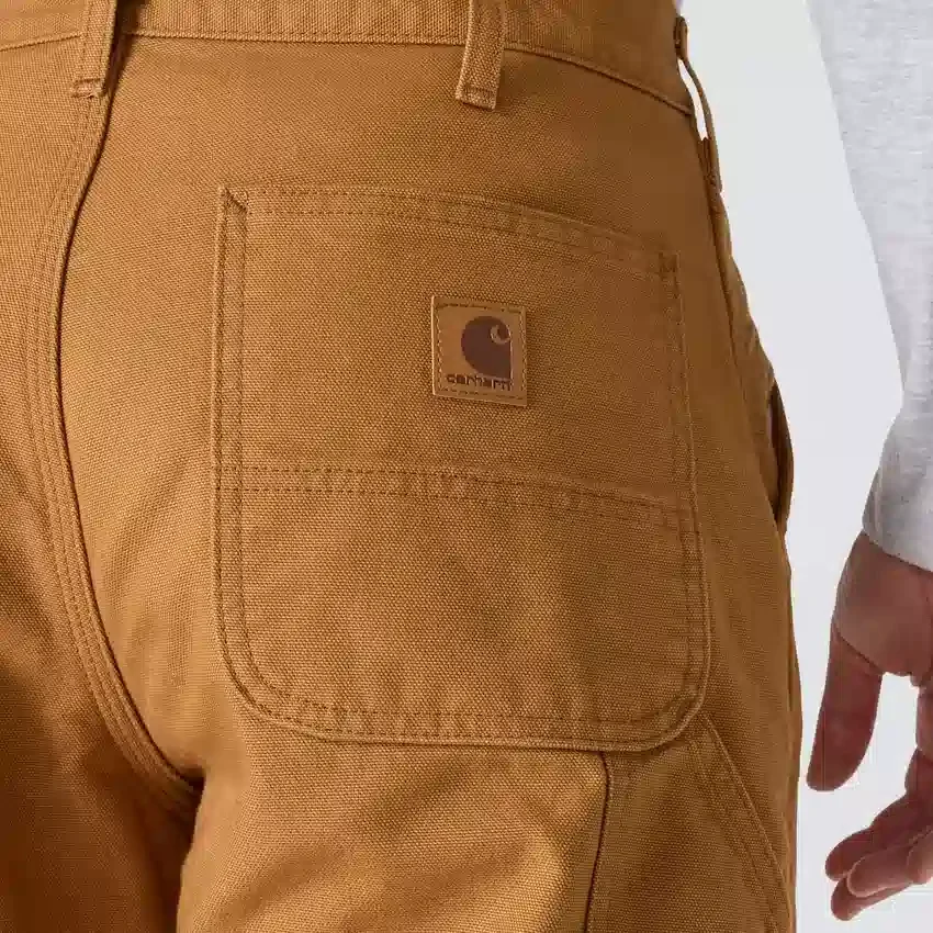 Carhartt B111 Herren-Arbeitshose, locker sitzend, gerade geschnitten, gewaschen, aus Entenstoff, gefüttert