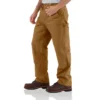 Carhartt B136 Herren-Zimmermannshose aus gewaschenem Duck-Stoff mit geradem Schnitt und doppelten Knieverstärkungen