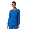 Carhartt Force Cross-Flex Langarm-Armlinge-Scrub-Oberteil für Damen mit Rundhalsausschnitt