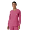 Carhartt Force Cross-Flex Langarm-Armlinge-Scrub-Oberteil für Damen mit Rundhalsausschnitt