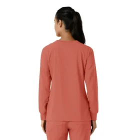 Carhartt Force Cross-Flex Langarm-Armlinge-Scrub-Oberteil für Damen mit Rundhalsausschnitt