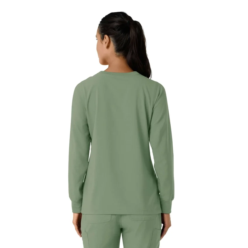 Carhartt Force Cross-Flex Langarm-Armlinge-Scrub-Oberteil für Damen mit Rundhalsausschnitt