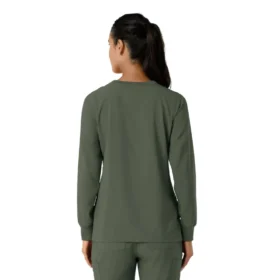 Carhartt Force Cross-Flex Langarm-Armlinge-Scrub-Oberteil für Damen mit Rundhalsausschnitt