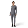 Carhartt Force Cross-Flex Langarm-Armlinge-Scrub-Oberteil für Damen mit Rundhalsausschnitt