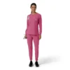 Carhartt Force Cross-Flex Langarm-Armlinge-Scrub-Oberteil für Damen mit Rundhalsausschnitt