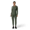 Carhartt Force Cross-Flex Langarm-Armlinge-Scrub-Oberteil für Damen mit Rundhalsausschnitt