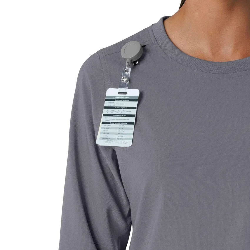 Carhartt Force Cross-Flex Langarm-Armlinge-Scrub-Oberteil für Damen mit Rundhalsausschnitt