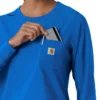 Carhartt Force Cross-Flex Langarm-Armlinge-Scrub-Oberteil für Damen mit Rundhalsausschnitt
