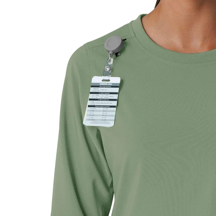 Carhartt Force Cross-Flex Langarm-Armlinge-Scrub-Oberteil für Damen mit Rundhalsausschnitt