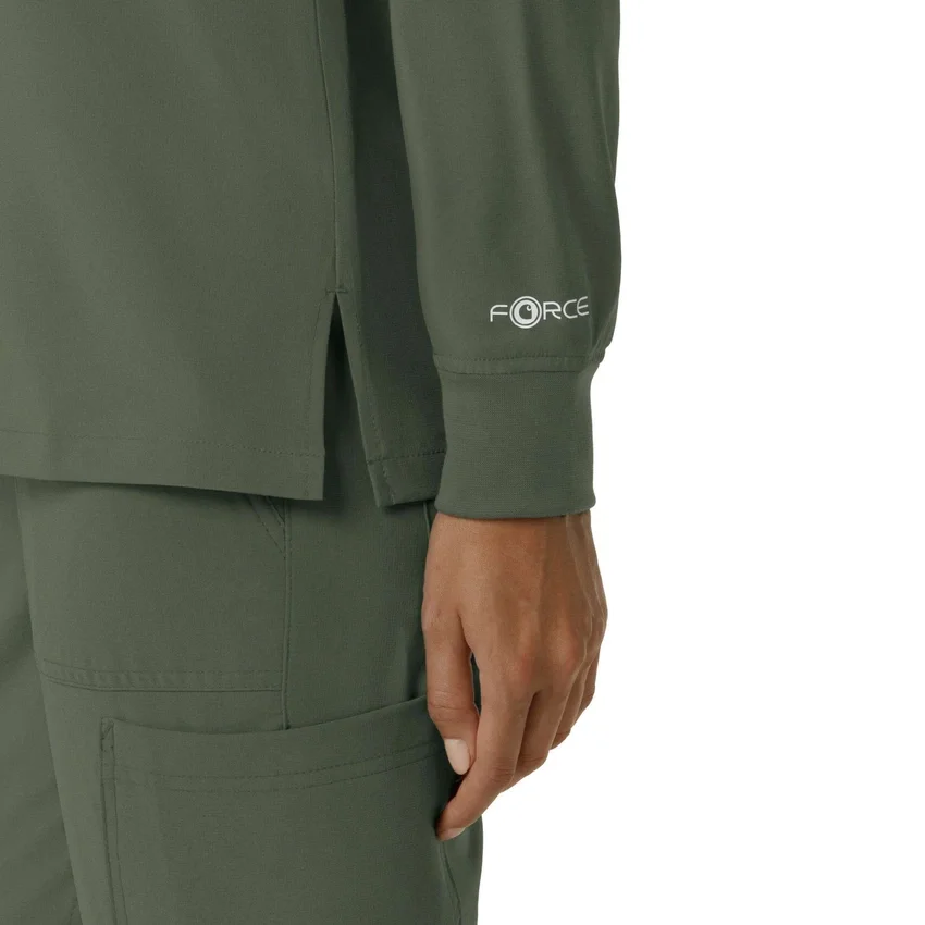 Carhartt Force Cross-Flex Langarm-Armlinge-Scrub-Oberteil für Damen mit Rundhalsausschnitt