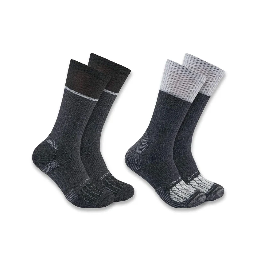 Carhartt Force® mittelschwere Crew-Socken mit Stahlkappe, 2er-Pack