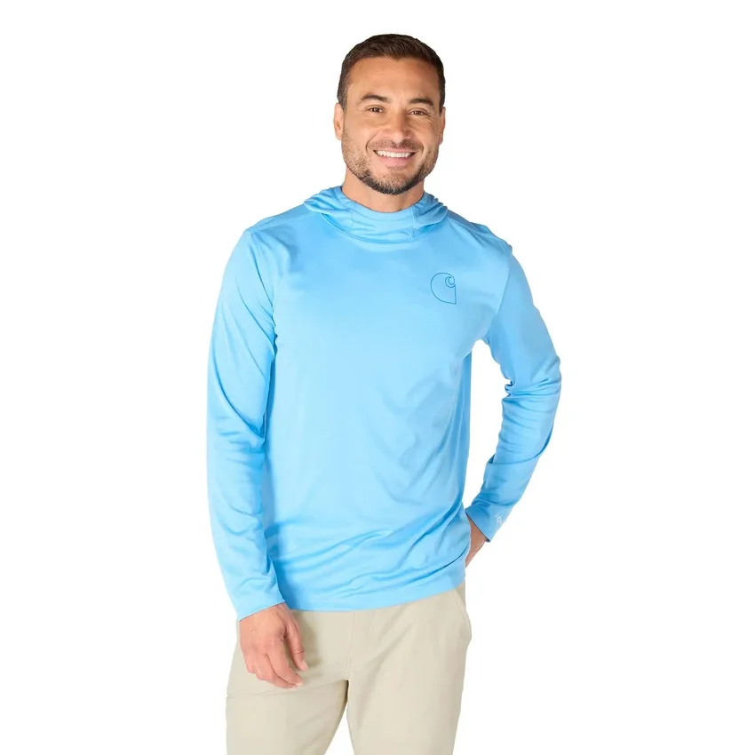 Carhartt Force Sun Defender UPF 50+ – Leichter, feuchtigkeitsableitender Langarm-Hoodie für Herren – Hoodies mit Sonnenschutz