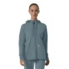 Carhartt-Hoodie für Damen mit durchgehendem Reissverschluss und Waffelstruktur