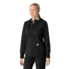 Carhartt-Hoodie für Damen mit durchgehendem Reissverschluss und Waffelstruktur