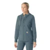 Carhartt-Hoodie für Damen mit durchgehendem Reissverschluss und Waffelstruktur