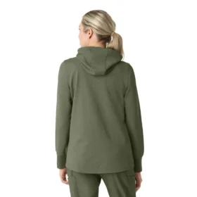 Carhartt-Hoodie für Damen mit durchgehendem Reissverschluss und Waffelstruktur