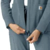 Carhartt-Hoodie für Damen mit durchgehendem Reissverschluss und Waffelstruktur