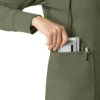 Carhartt-Hoodie für Damen mit durchgehendem Reissverschluss und Waffelstruktur