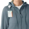 Carhartt-Hoodie für Damen mit durchgehendem Reissverschluss und Waffelstruktur