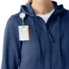 Carhartt-Hoodie für Damen mit durchgehendem Reissverschluss und Waffelstruktur