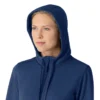 Carhartt-Hoodie für Damen mit durchgehendem Reissverschluss und Waffelstruktur