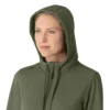 Carhartt-Hoodie für Damen mit durchgehendem Reissverschluss und Waffelstruktur