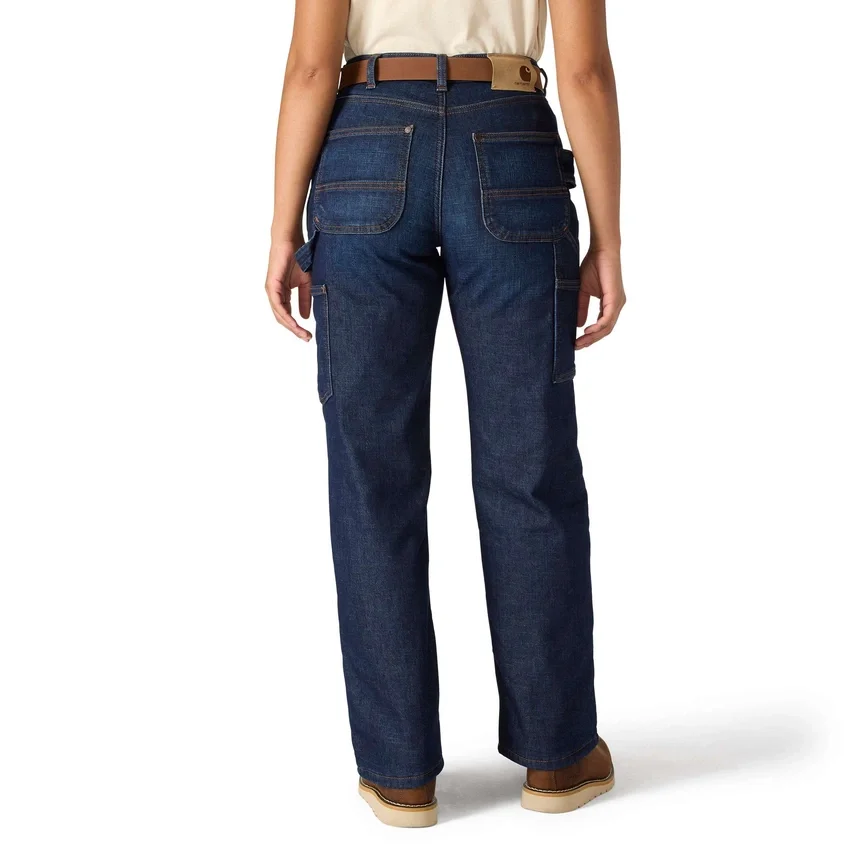 Carpenter-Jeans für Damen mit mittlerer Leibhöhe und Fleecefutter