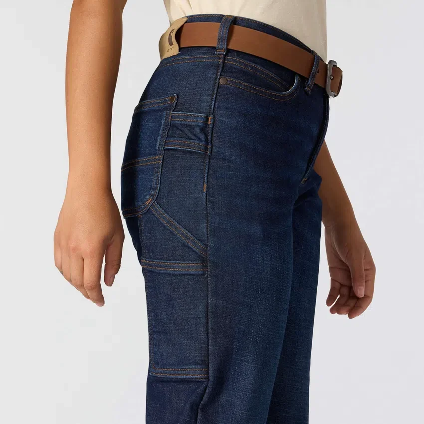 Carpenter-Jeans für Damen mit mittlerer Leibhöhe und Fleecefutter