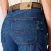 Carpenter Stretch-Arbeitsjeans für Damen mit mittlerer Leibhöhe