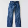 Carpenter Stretch-Arbeitsjeans für Damen mit mittlerer Leibhöhe