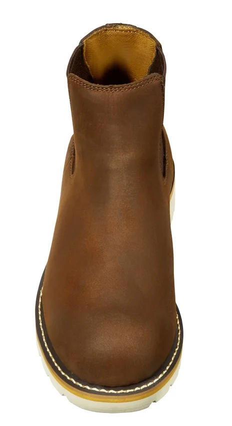 Chelsea-Arbeitsstiefel mit Stahlkappe und Keilabsatz