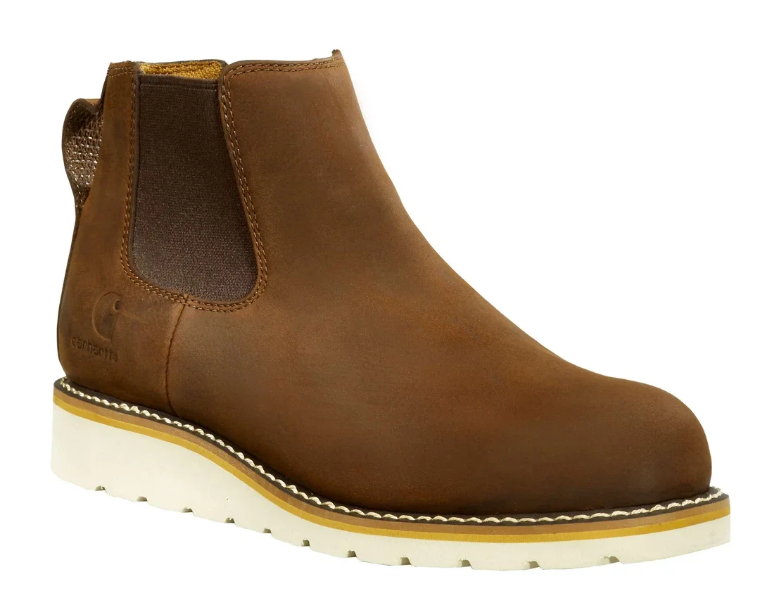 Chelsea-Arbeitsstiefel mit Stahlkappe und Keilabsatz