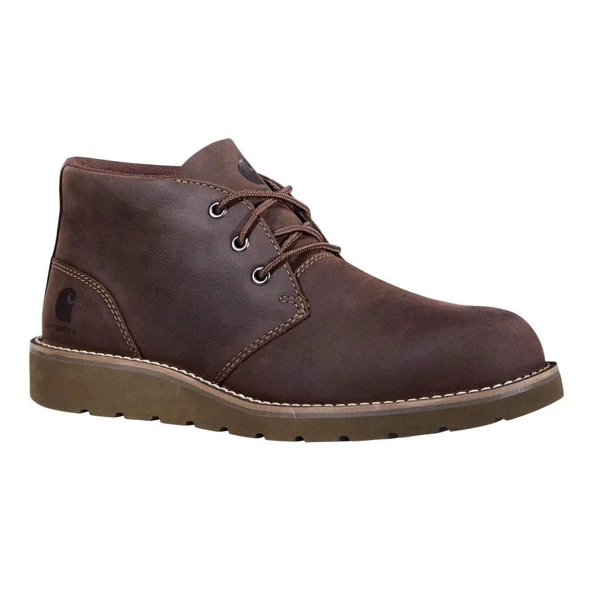 Chukka-Stiefel mit Keilabsatz und gerader Zehenpartie