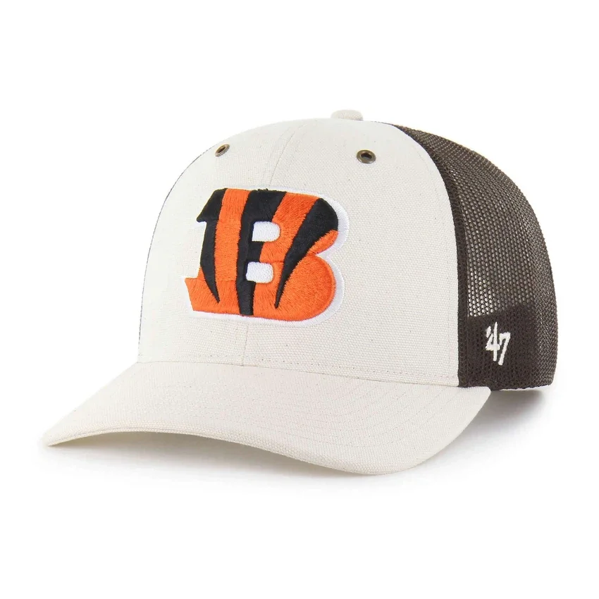 Cincinnati Bengals '47 Ungefärbte Trucker-Kappe, lockere Passform
