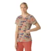 Cross-Flex-Scrub-Oberteil für Damen mit V-Ausschnitt und Print